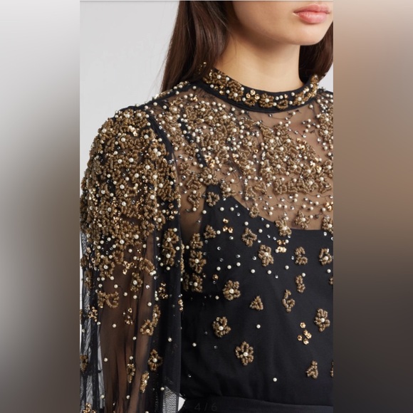 Farm Rio Embroidered Tulle Overlay Mini Dress, Size M - Picture 4 of 11